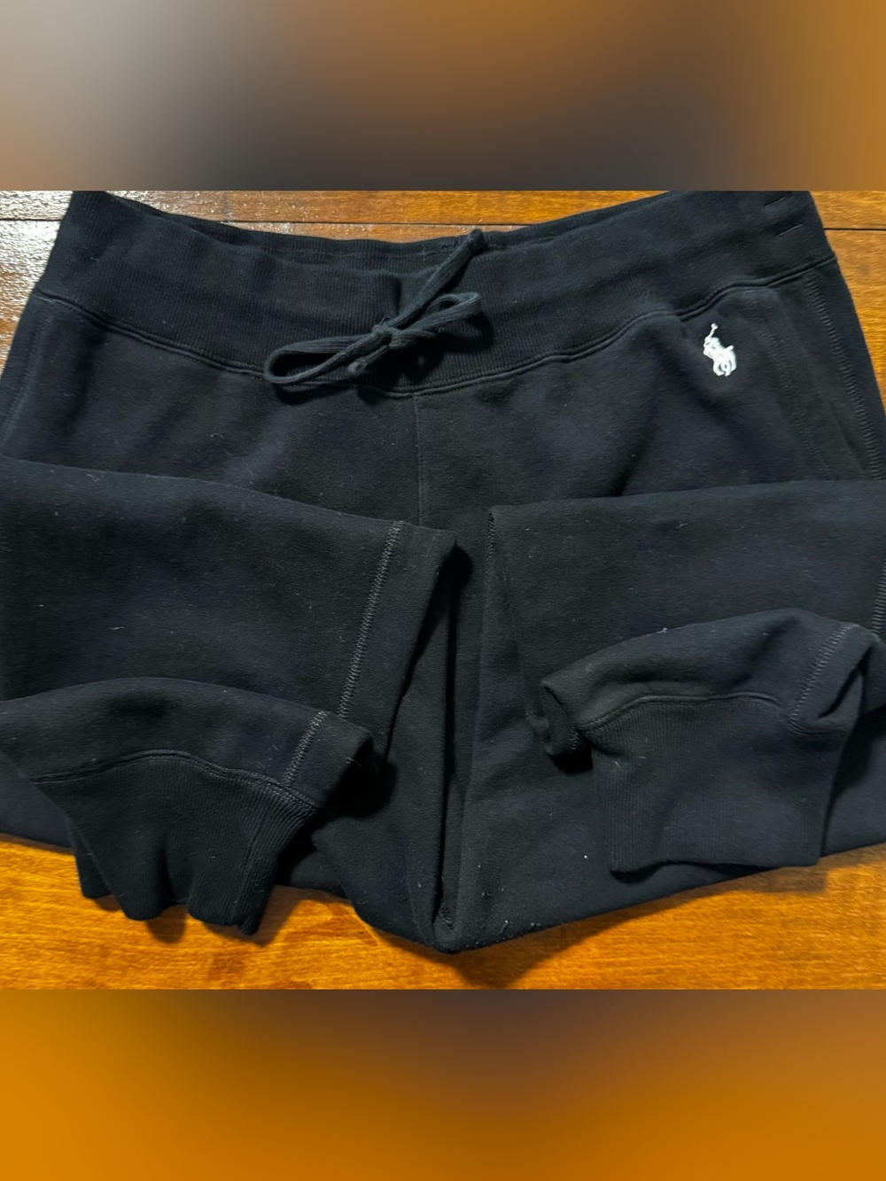 Polo by Ralph Lauren Black Cotton Fleece Jogger Pants